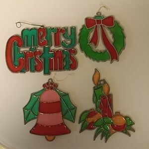 Vintage Christmas Suncatchers or Ornaments